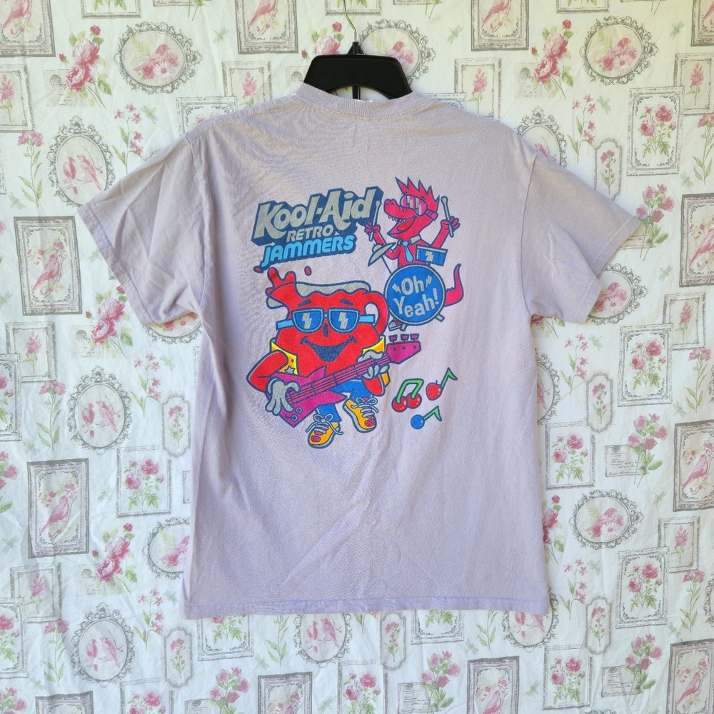 Kool-Aid Retro Jammers Men's Light Purple Graphic Short Sleeve‎ T-Shirt Size M